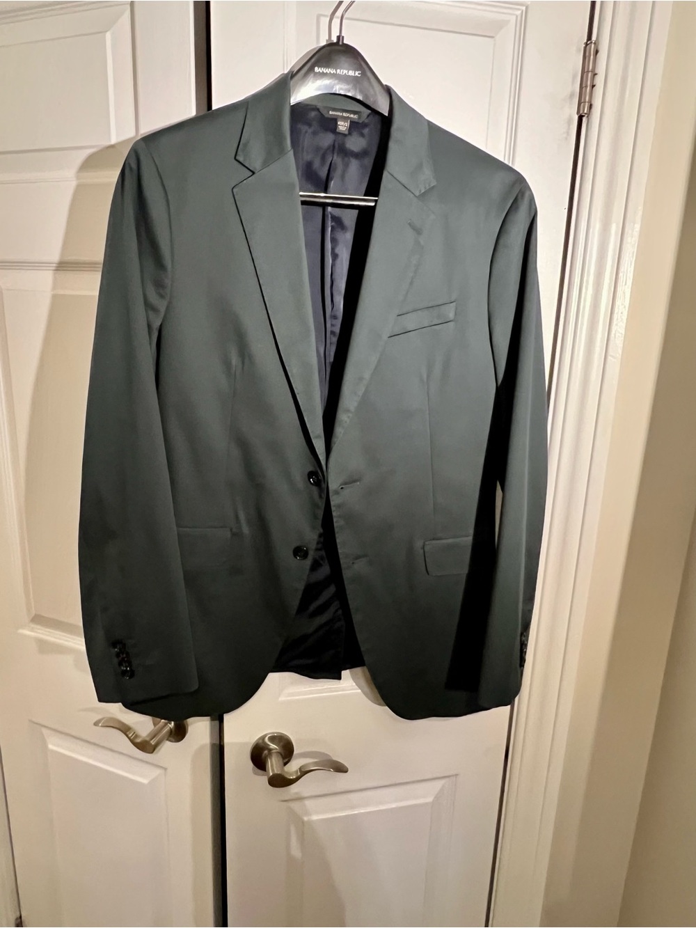Banana Republic Men's Dark Green Two-Button Blazer